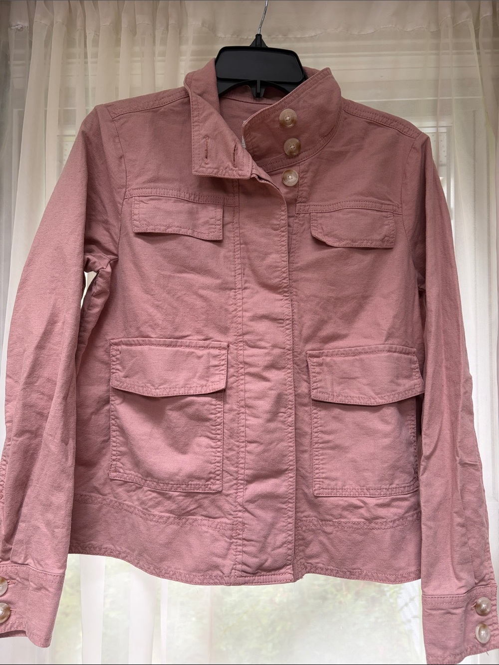 Loft linen /cotton Dusty Rose Utility Jacket